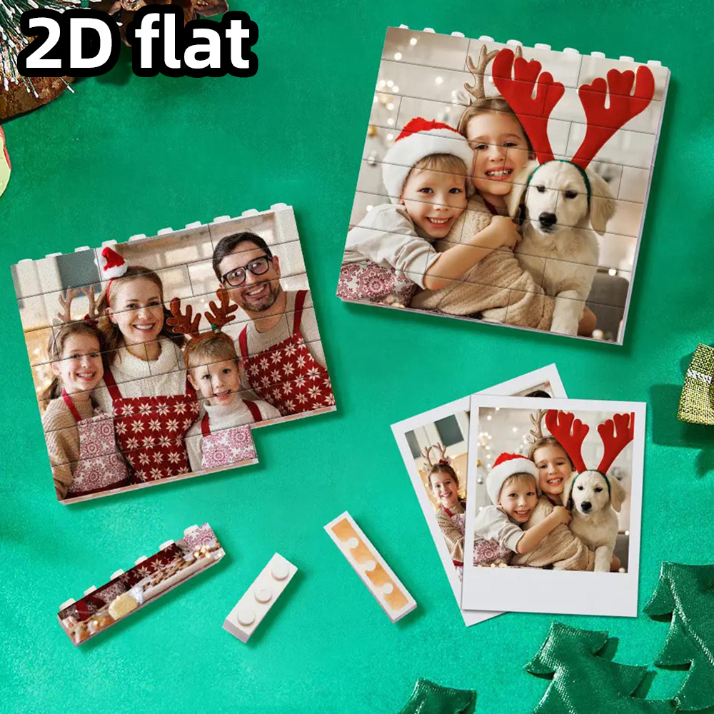 Building Blocks - Personalisierte Foto-Bausteine für Weihnachtsdekorationen. Personalisierte Urlaubsandenken.