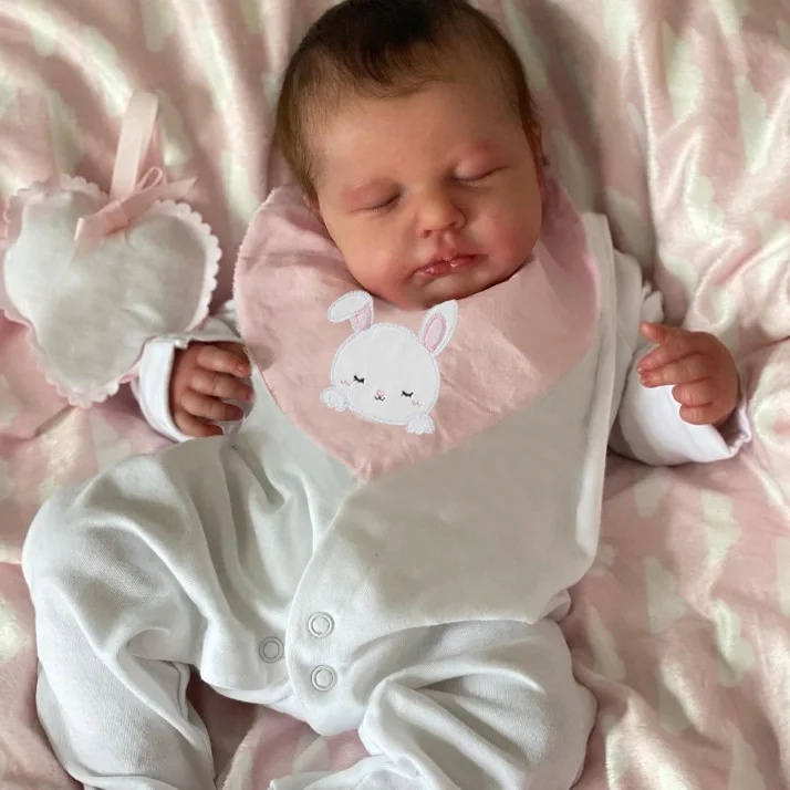 Reborn Baby Doll Silicone Realistic - 49CM kuschelige Ganzkörper-Silikon-Viny Loulou Bebe Reborn
