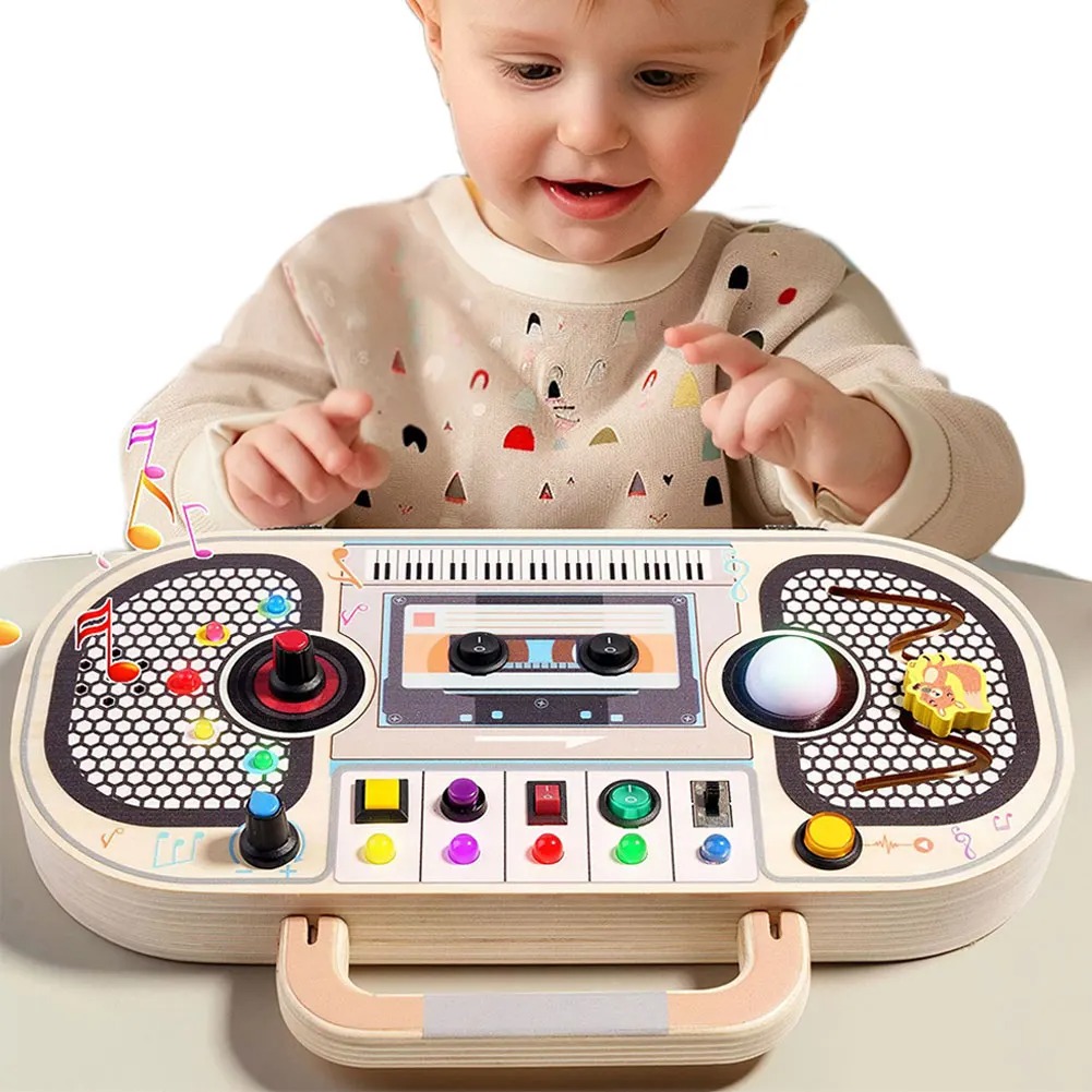 Montessori Wooden Busy Board Toddler - Montessori Kleinkind Spielzeug Baby Holz Beschäftigt