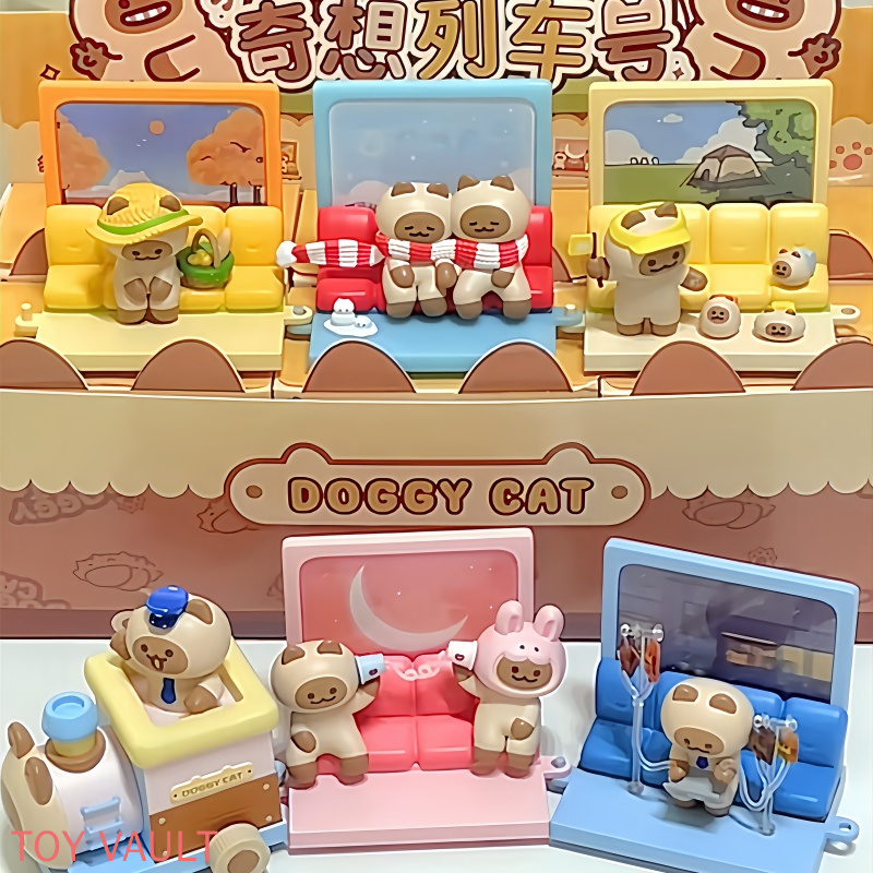 Anime Action Figure Blind Box - Original Kkv Doggy Cat Fantasy Train