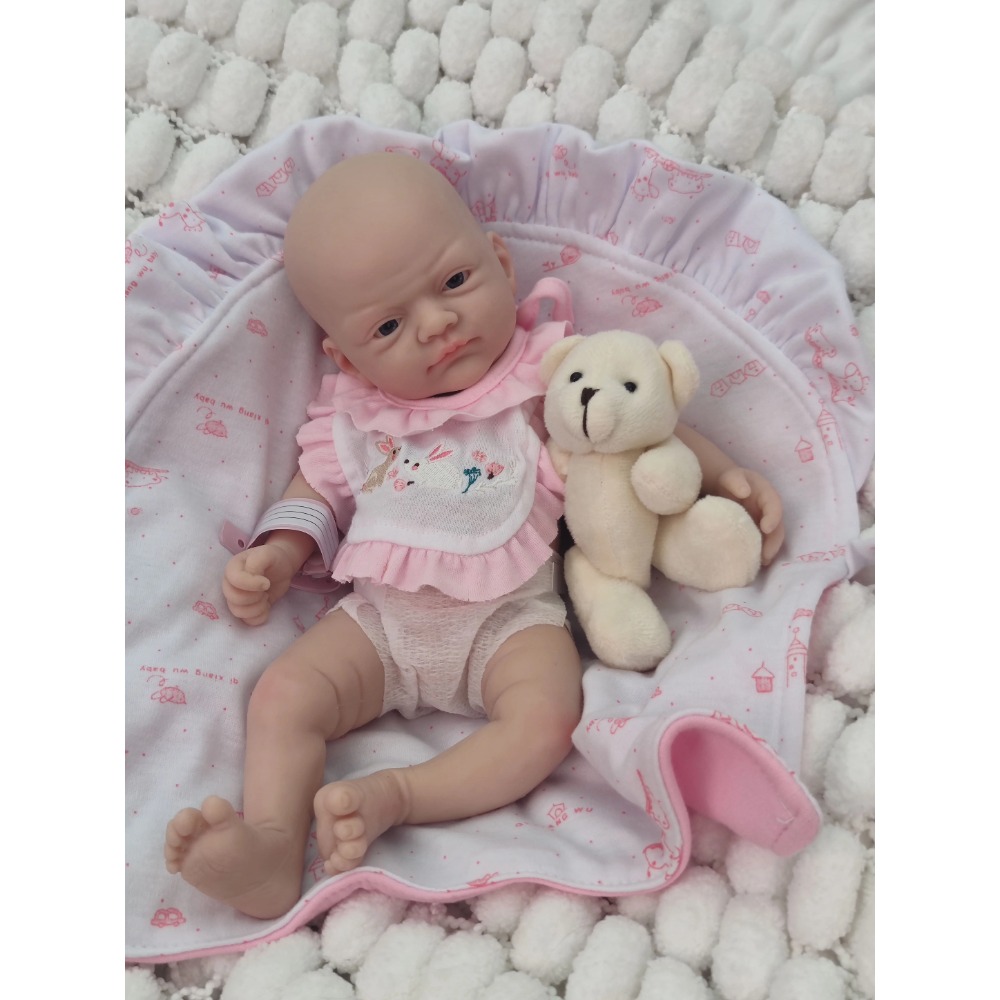 Reborn Baby Doll Silicone Realistic - 12 Zoll Weiche Silikon-Reborn-Puppe Lebensechte Miniaturpuppe