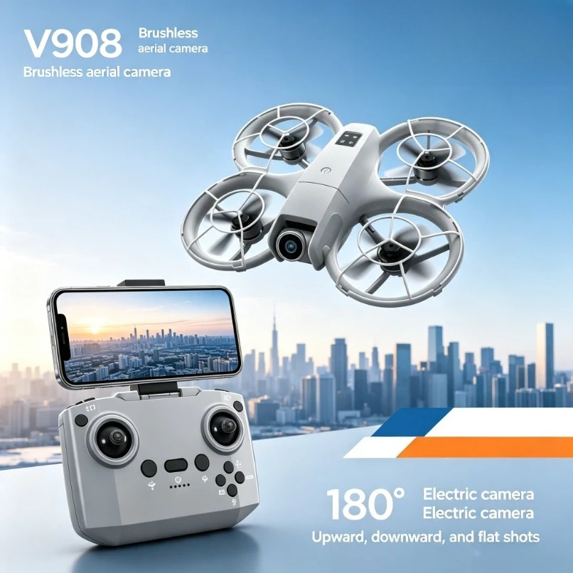 Fpv Brushless Rc Drone 4K - Original V908 Faltbare GPS-Drohne 8K Doppelkamera