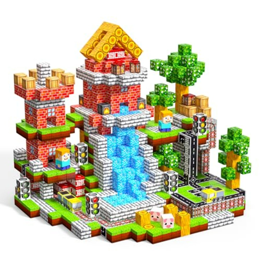Magnetic Building Tiles Set 100Pcs - 100 Stück Magnetische Bausteine, 0,8 Zoll