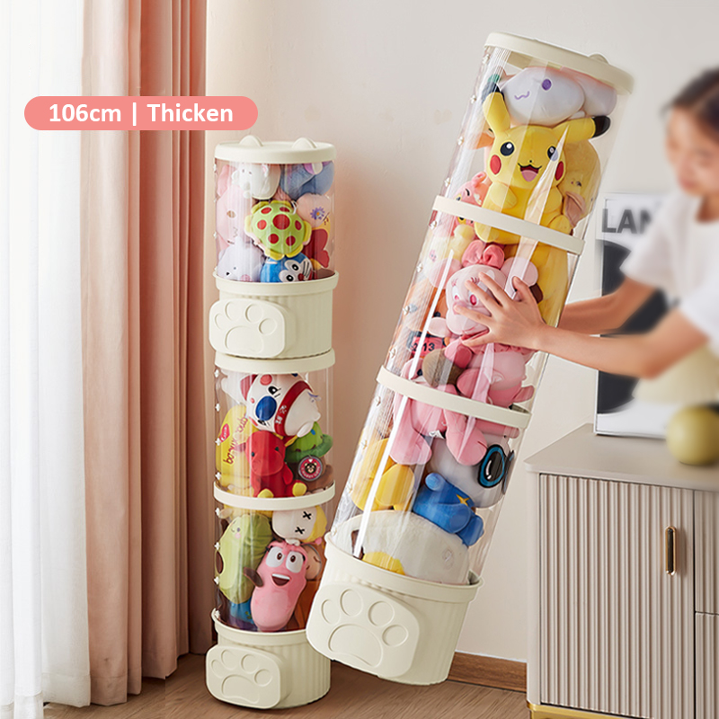 Dolls - Transparente Plüschtier-Aufbewahrungsbox Feuchtigkeitsbeständiger Organizer für Kuscheltiere
