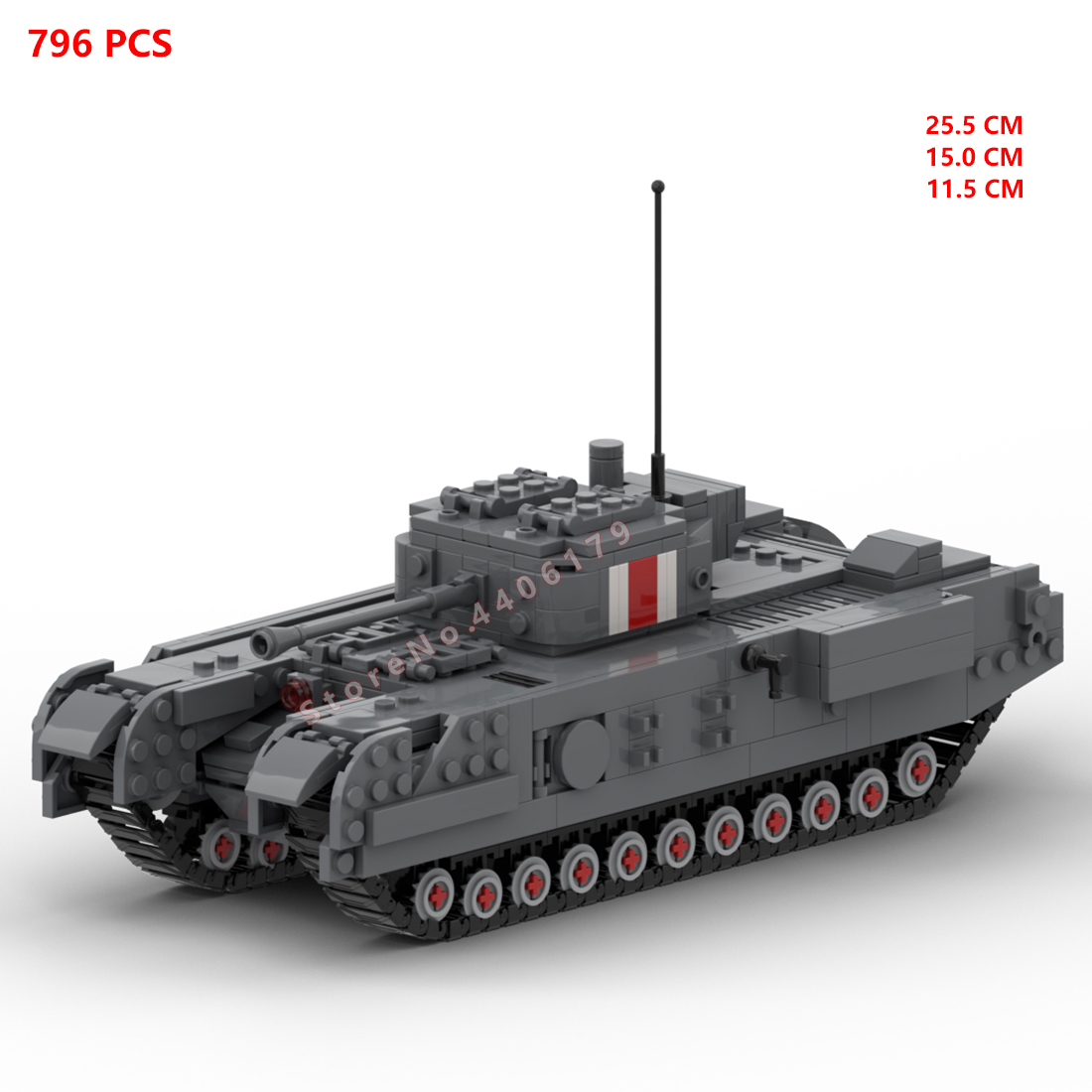 Lego Compatible Military Tank - Hot military WWII UK Armee Churchill