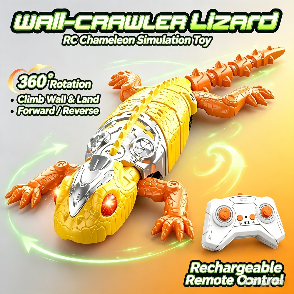 Remote Control Toys - Elektrisches ferngesteuertes Tierspielzeug, wandkletternde Simulations-Eidechse, biomimetisches