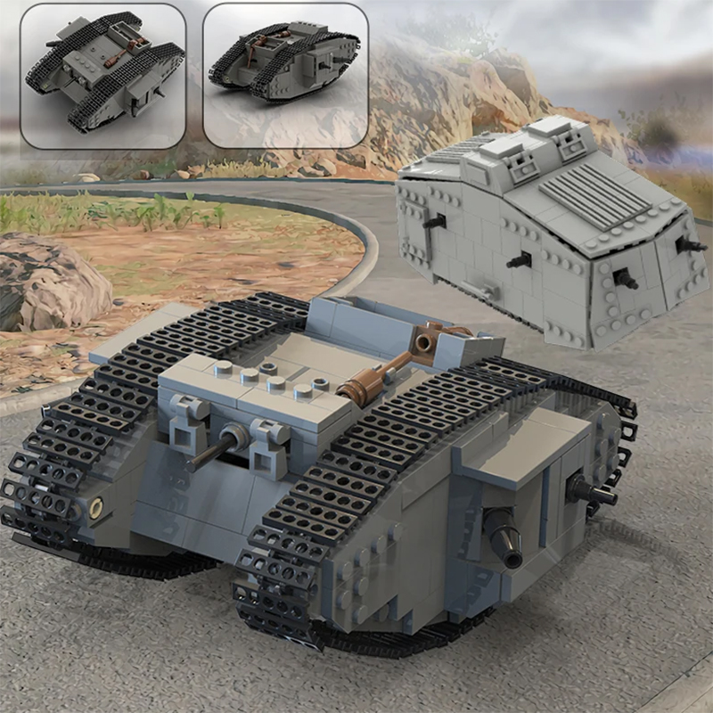 Lego Compatible Military Tank - MOC WW1 Deutschland Militär A7V Kampf