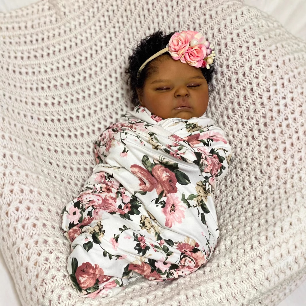 Dunkle Haut Pfirsiche 19 Zoll  – Reborn Baby Doll Silicone Realistic Bewertung und Preis