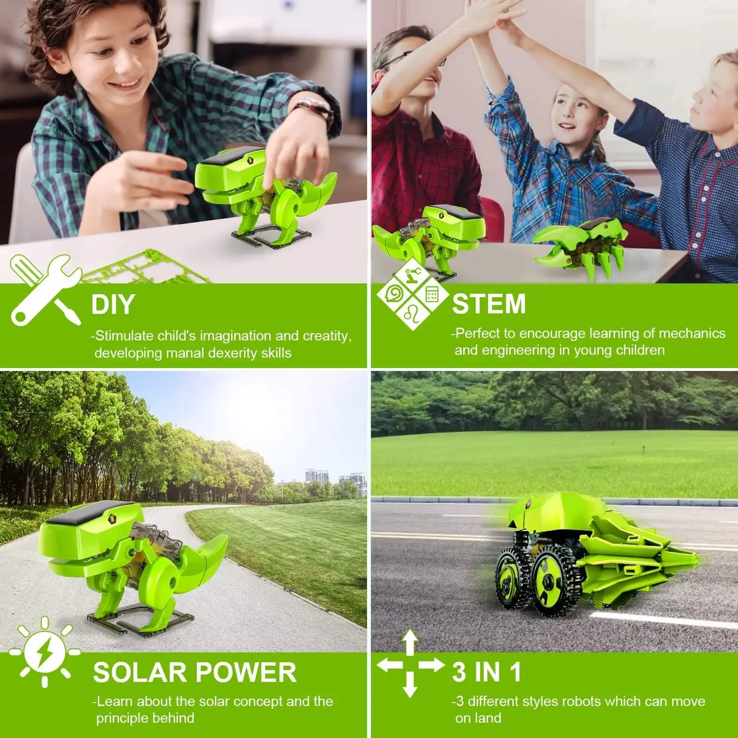 Montieren Solar Roboter Kit 3  – Stem Solar Robot Kit For Kids Bewertung und Preis