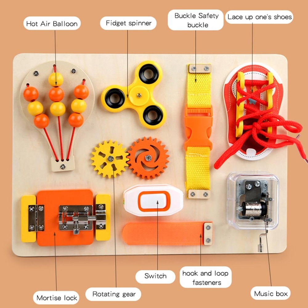 Montessori Holz-Busy-Board Spi – Montessori Wooden Busy Board Toddler Bewertung und Preis