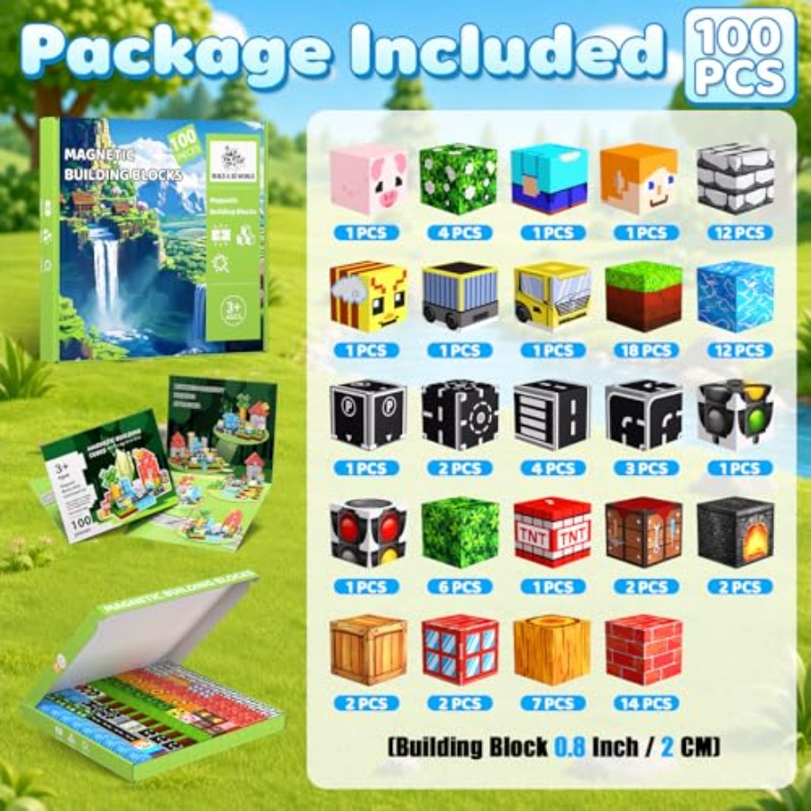 100 Stück Magnetische Baustein – Magnetic Building Tiles Set 100Pcs Bewertung und Preis