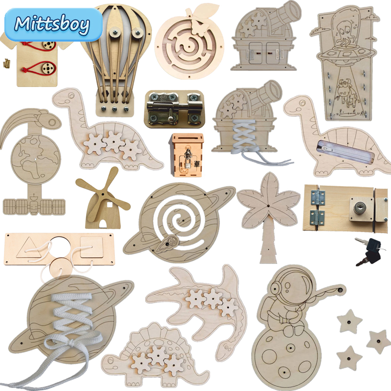 Montessori Beschäftigt Bord Zu – Montessori Wooden Busy Board Toddler Bewertung und Preis