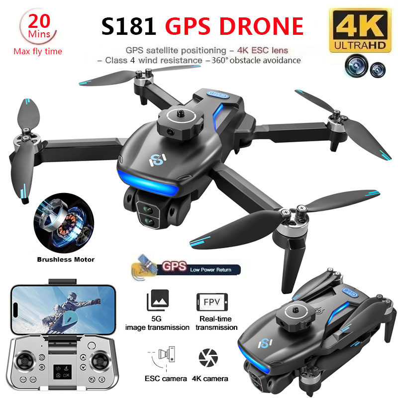 S181 gps drohne 4k profession  – Fpv Brushless Rc Drone 4K Bewertung und Preis